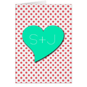 Coral Pink Polka Dots Monogram von Shirley Taylor