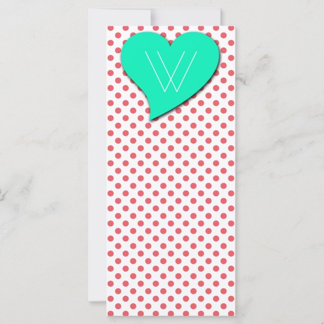 Coral Pink Polka Dots Monogram von Shirley Taylor (Vorderseite)