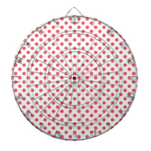 Coral Pink Polka Dots von Shirley Taylor Dartscheibe