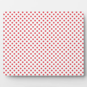 Coral Pink Polka Dots von Shirley Taylor Fotoplatte