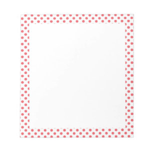 Coral Pink Polka Dots von Shirley Taylor Notizblock