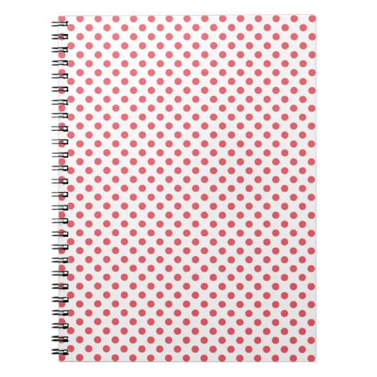 Coral Pink Polka Dots von Shirley Taylor Notizblock (Vorderseite)