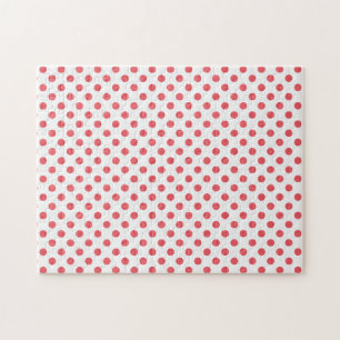 Coral Pink Polka Dots von Shirley Taylor Puzzle