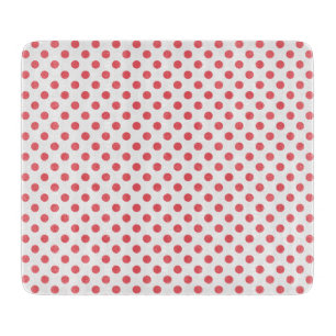 Coral Pink Polka Dots von Shirley Taylor Schneidebrett