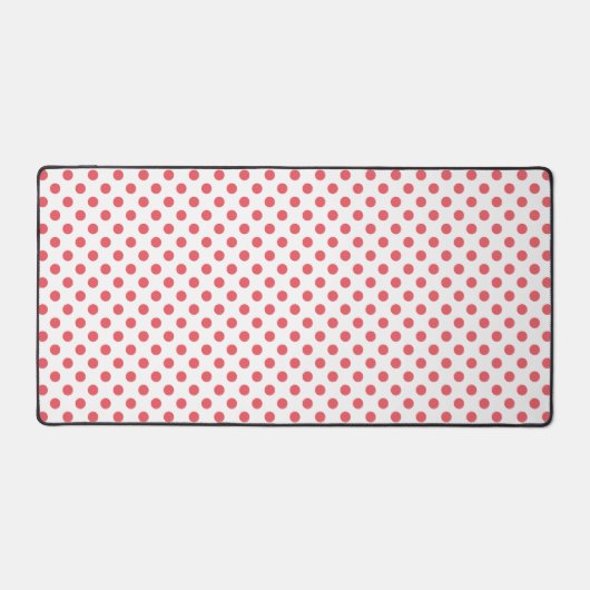 Coral Pink Polka Dots von Shirley Taylor Schreibtischunterlage (Vorderseite)