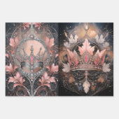 Coral Pink Princess, Royal Fantasy Geschenkpapier Set (Vorderseite)