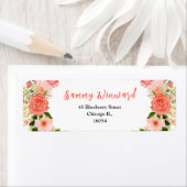 Coral Pink Red Roses and Foliage Bridal Shower (Insitu)