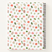 Coral Pink Red Roses Floral Baby Shower Guest Book Notizblock (Rückseite)