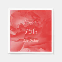 Coral Pink Rose, 75. Geburtstag, Name, Blumenpapie