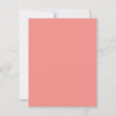 Coral Pink Rose Flower Art Note Card Set Mitteilungskarte (Rückseite)