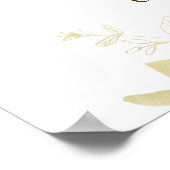 Coral Pink Rose Gold Blätter Blumenzehen Willkomme Poster (Ecke)