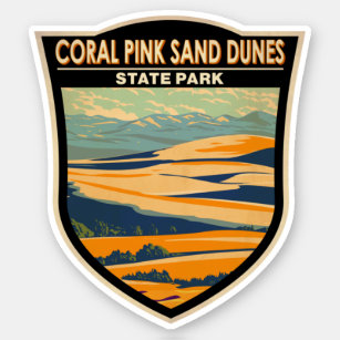 Coral Pink Sand Dunes Staat Park Utah Vintag Aufkleber