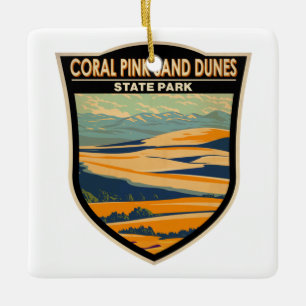 Coral Pink Sand Dunes Staat Park Utah Vintag Keramikornament
