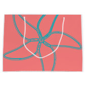 Coral Pink Starfish Große Geschenktasche Große Geschenktüte (Vorderseite)