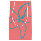 Coral Pink Starfish Kleine Geschenktasche Kleine Geschenktüte (Vorderseite)