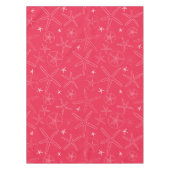 Coral Pink Starfish & Sand Dollar Tableclout Tischdecke (Vorderseite)