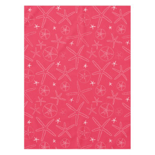 Coral Pink Starfish & Sand Dollar Tableclout Tischdecke