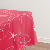 Coral Pink Starfish & Sand Dollar Tableclout Tischdecke (Beispiel)