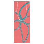 Coral Pink Starfish Weinbeutel Geschenktüte Für Weinflaschen (Rückseite)