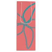 Coral Pink Starfish Weinbeutel Geschenktüte Für Weinflaschen (Vorderseite)