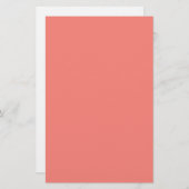 Coral Pink Stationery Briefpapier (Vorne/Hinten)