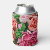 Coral & Pink Tee Rose Blume Dosenkühler (Kanne Vorderseite)