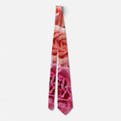 Coral & Pink Tee Rose Blume Krawatte (Rückseite)