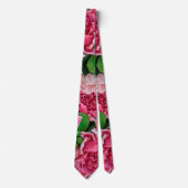 Coral & Pink Tee Rose Blume Krawatte (Vorderseite)