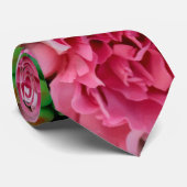 Coral & Pink Tee Rose Blume Krawatte (Gerollt)