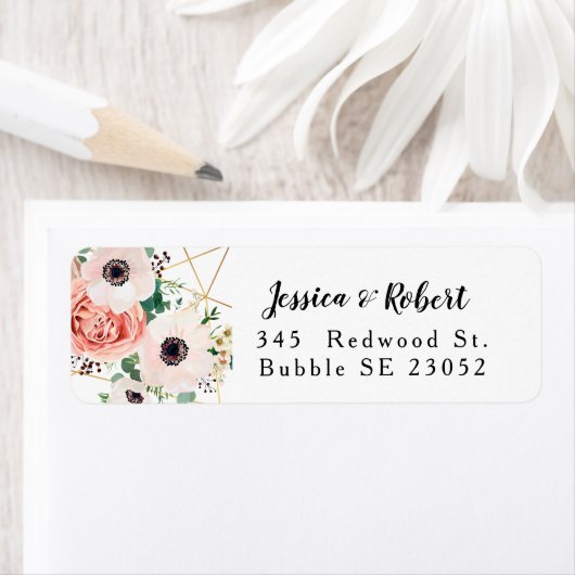 Coral Pink Watercolor Blume Hochzeit Custom (Insitu)