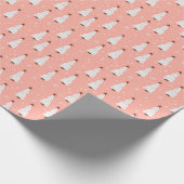 Coral Pink Weihnachtsfest Bäume Boho Trendy Geschenkpapier (Ecke)