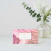 Coral Pink Wirbel Designer Business Visitenkarte (Stehend Vorderseite)