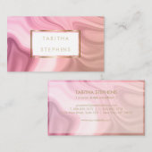 Coral Pink Wirbel Designer Business Visitenkarte (Vorne/Hinten)