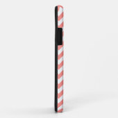 Coral Pink Zickzack Muster Grau Monogramm Case-Mate iPhone Hülle (Hinten/Rechts)