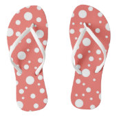 Coral Polka Dot Badesandalen (Fußbett)