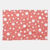 Coral Polka Dot Geschirrtuch (Horizontal)