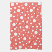 Coral Polka Dot Geschirrtuch (Vertikal)