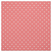 Coral Polka Dot Hearts Stoff (Muster)