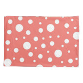 Coral Polka Dot Kissenbezug (Rückseite)