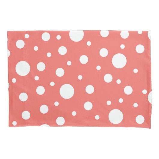 Coral Polka Dot Kissenbezug (Vorderseite)