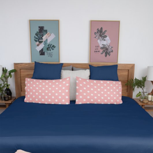 Coral Polka Dot Kissenbezug