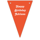 Coral Polka Dot Little Girl's Birthday Wimpelkette (Dritte Fahne)