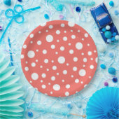 Coral Polka Dot Pappteller (Party)