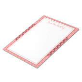 Coral Polka Dot Pattern Notizblock (angewinkelt)