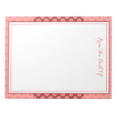 Coral Polka Dot Pattern Notizblock (Vorderseite)