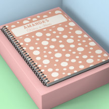Coral Polka Dot Patterns - custon name