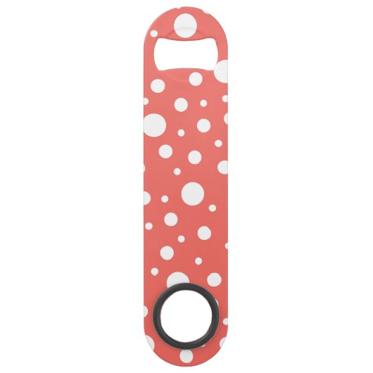 Coral Polka Dot Speed Flaschenöffner (Vorderseite)