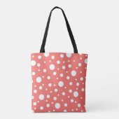 Coral Polka Dot Tasche (Rückseite)