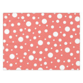 Coral Polka Dot Tischdecke (Vorderseite (Horizontal))
