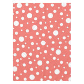 Coral Polka Dot Tischdecke (Vorderseite)
